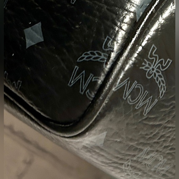 MCM Black Boston Dog Bone Bag - EUC - Picture 10 of 16